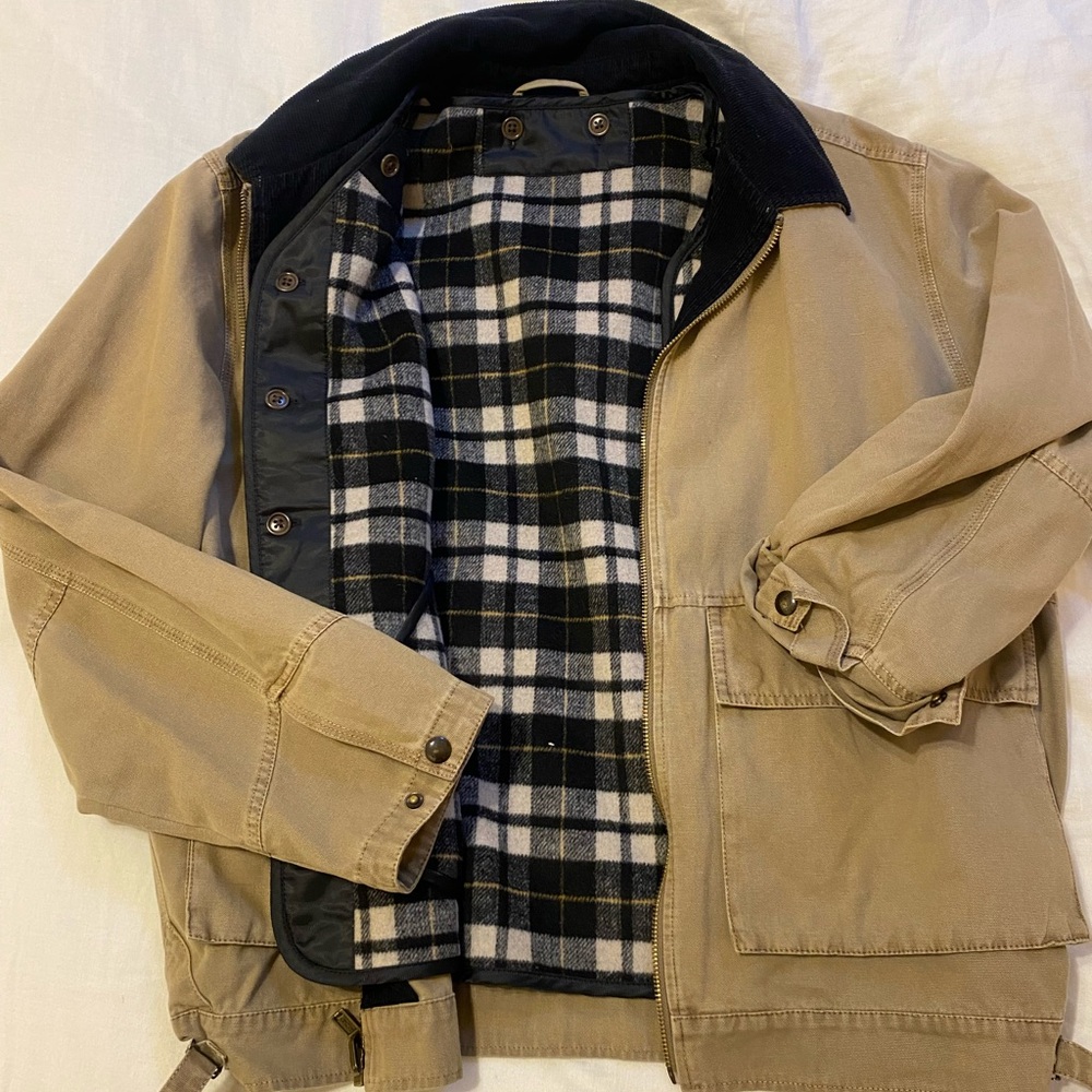 Alex Mill Essex Cotton Jacket with Black Plaid Lining